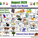 Printable Calendar For The August National Days National Day Calendar