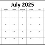 Printable Calendar July 2023