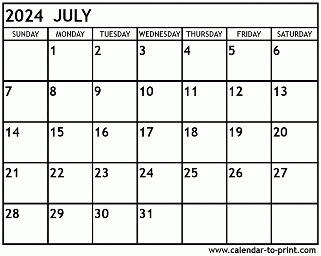 Printable Calendar July 2025 Free Printable Caitlin A Tritton