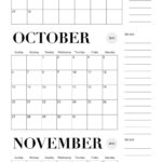 Printable Calendar September October November December 2025 Printable