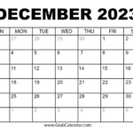 Printable Christmas Calendar December 2022