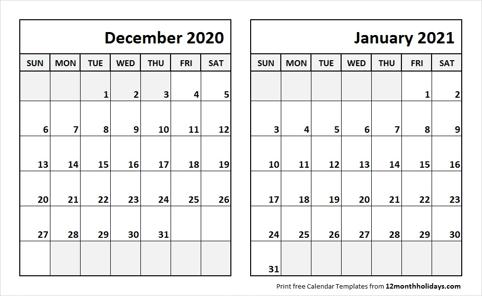 Printable December And January Calendar Printable New Year Banners