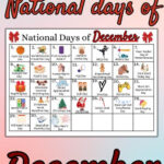 Printable December National Days Calendar Fun Family Calendar