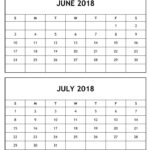 Printable June And July Calendar