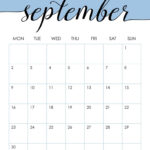 Printable Monthly Calendar For September 2024 Printable Calendar 2025