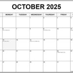 Printable Oct 2025 Calendar With Holidays List Catie Caralie
