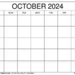 Printable October 2024 Calendar Templates With Holidays