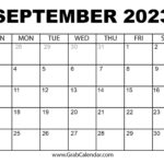 Printable September 2023 Calendar