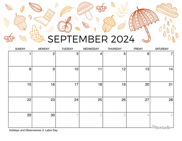 Printable September 2024 Calendar Pdf Download Britt Colleen