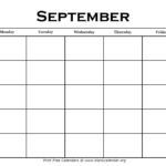 Printable September Calendars Blank Calendar