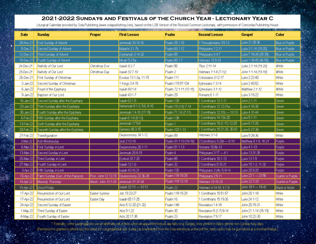 Protestant Liturgical Calendar 2025 Olivia H WarlowDavies