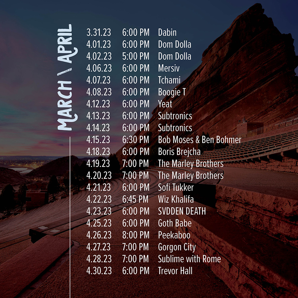 Red Rocks Schedule 2024 Artists Vere Allissa