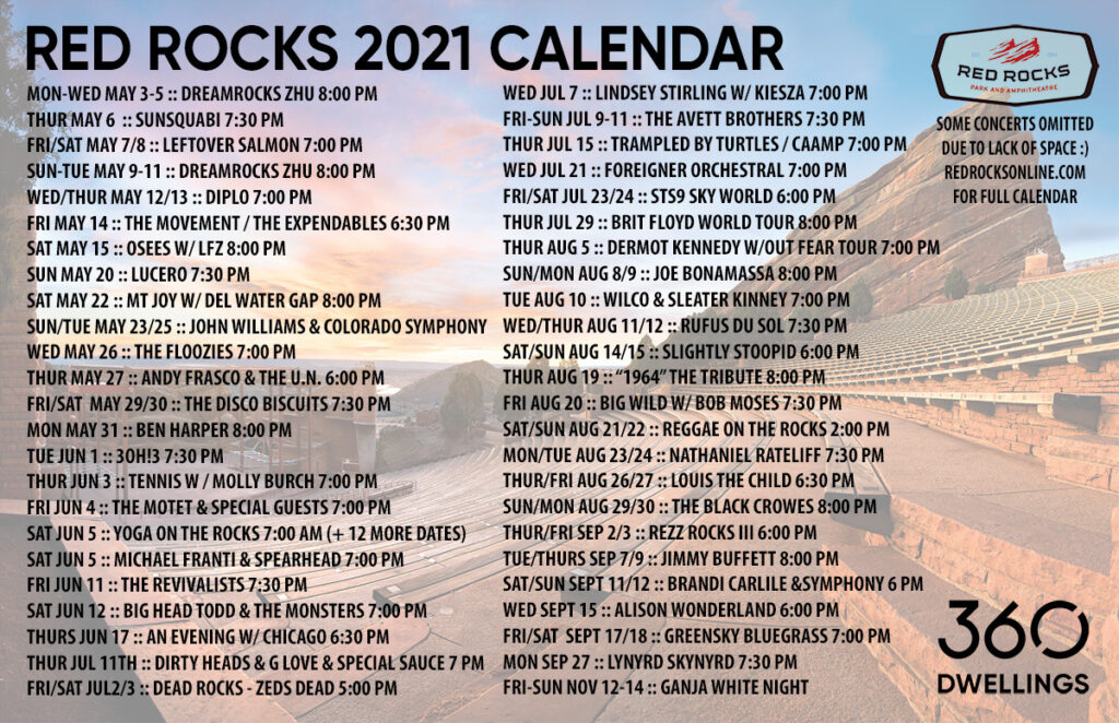 Red Rocks Schedule 2024 Calendar Alya Zoe