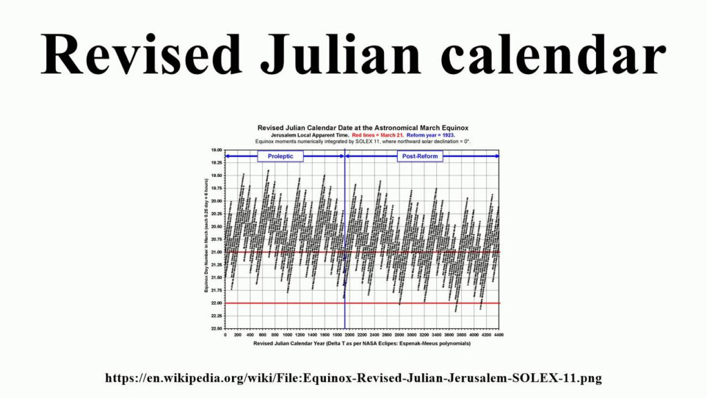 Revised Julian Calendar YouTube
