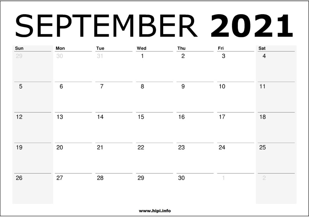 September 2021 Calendar Wallpapers Wallpaper Cave