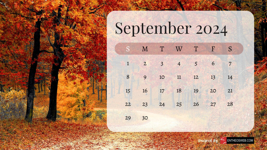 September 2024 Calendar Desktop Wallpaper Backgrounds EntheosWeb