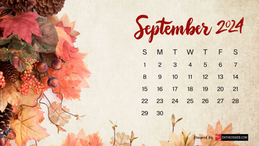September 2024 Calendar Desktop Wallpaper Backgrounds EntheosWeb
