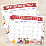 September 2024 Calendar Labor Day Etsy