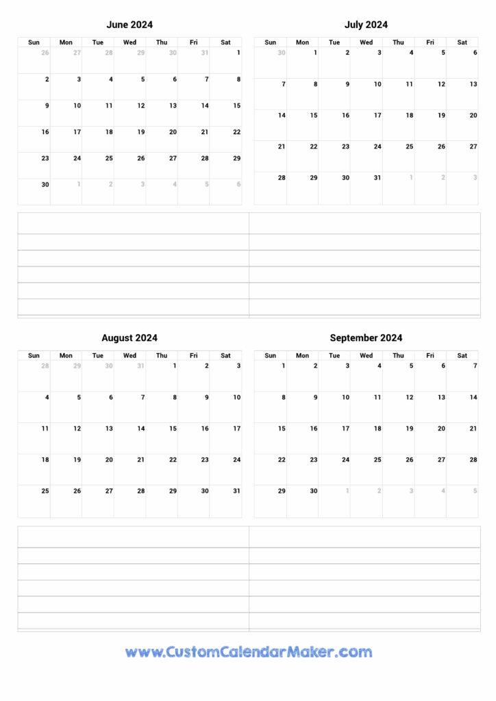 September 2024 To June 2024 Calendar Printable Meris Steffie