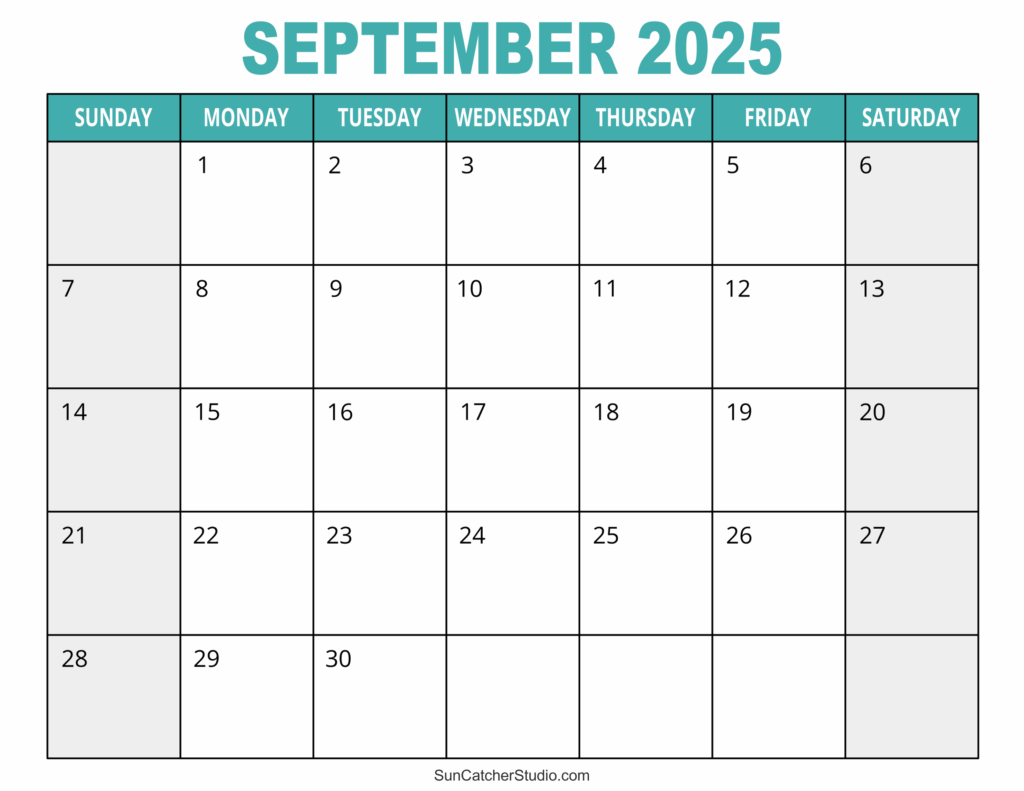 September 2025 Calendar Edit Printable DIY Projects Patterns 