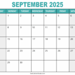 September 2025 Calendar Edit Printable DIY Projects Patterns