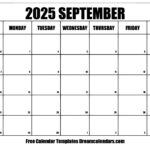 September 2025 Calendar Free Printable With Holidays And Observances