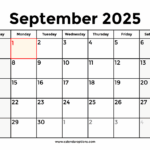 September 2025 Calendar With Holidays Calendar Options