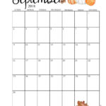 September Blank Calendar Printable