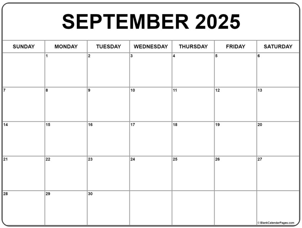September Calendar 2025 Printable Cute Alana A Leichhardt