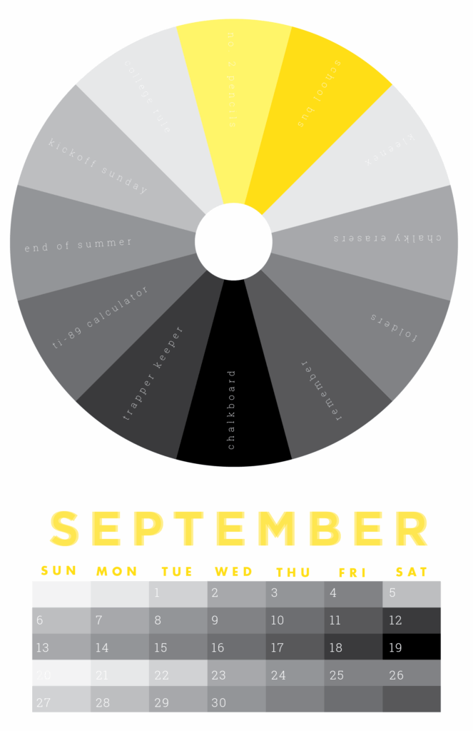 September Calendar Colors Printable And Enjoyable Learning
