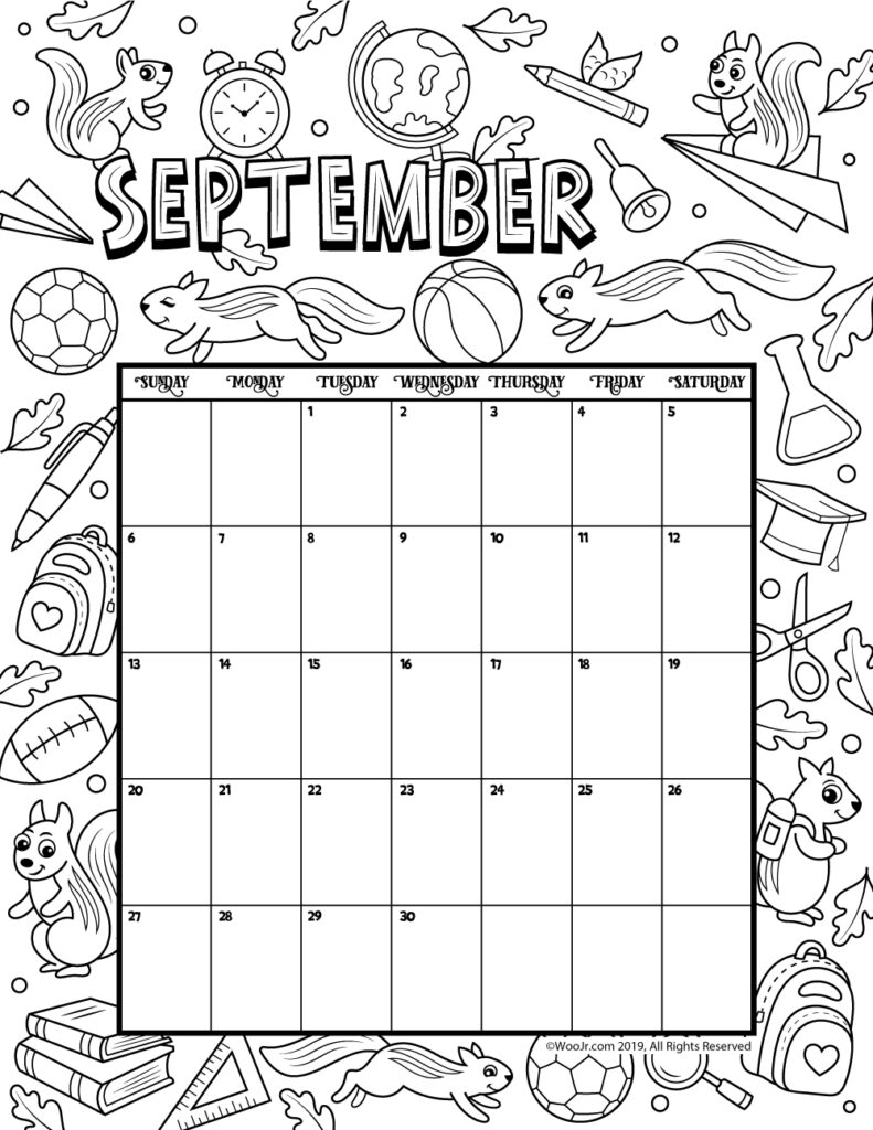 September Calendar Drawings Drawing rjuuc edu np