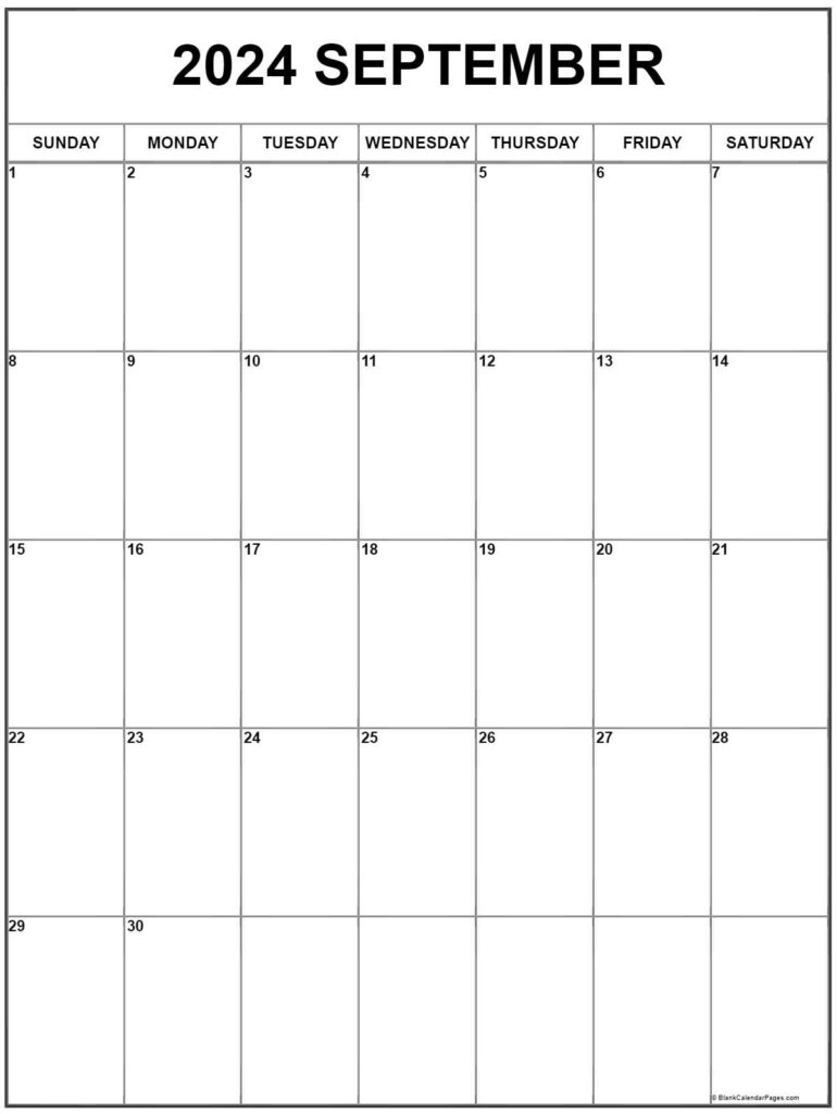 September Calendar For 2024 Printable Calendar 2025
