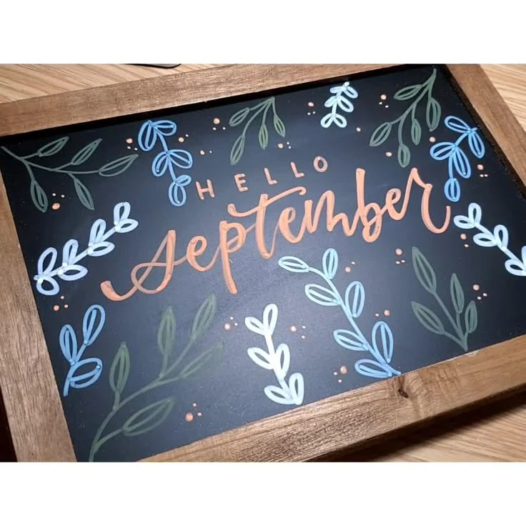 September Chalkboard Calendar Ideas
