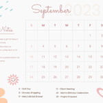 September Cute Calendar 2025 Dante Cruz