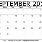 September Free Printable Calendar