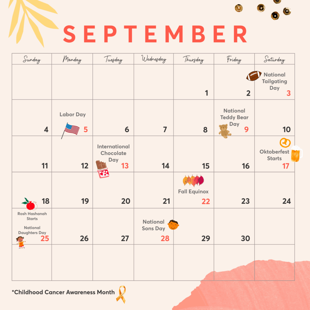 September Holiday Calendar Jessi Lucille