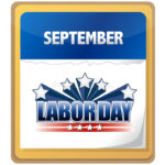 September Labor Day Calendar Stock Vector Illustration Of Holiday