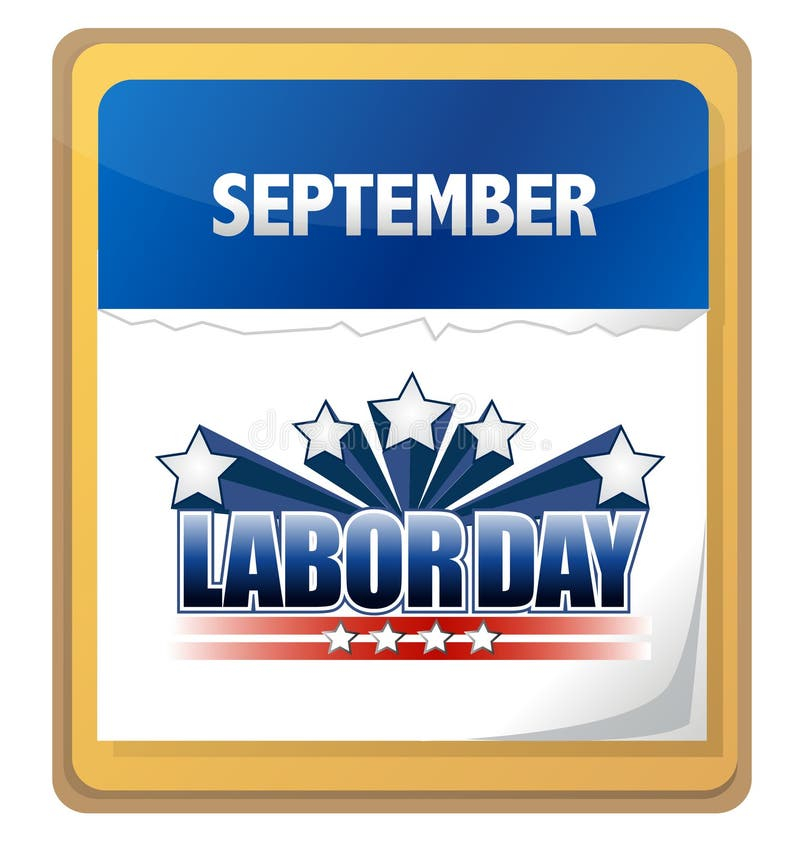 September Labor Day Calendar Stock Vector Illustration Of Holiday 