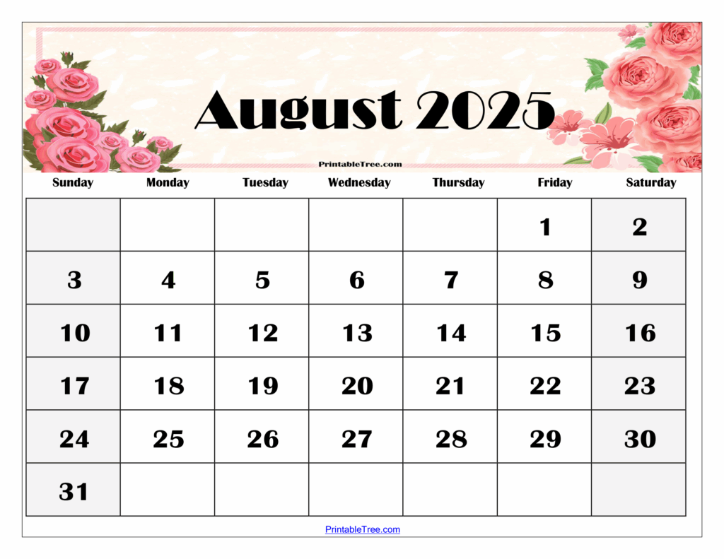 Show Me August Calendar 2025 Pouya Samuel