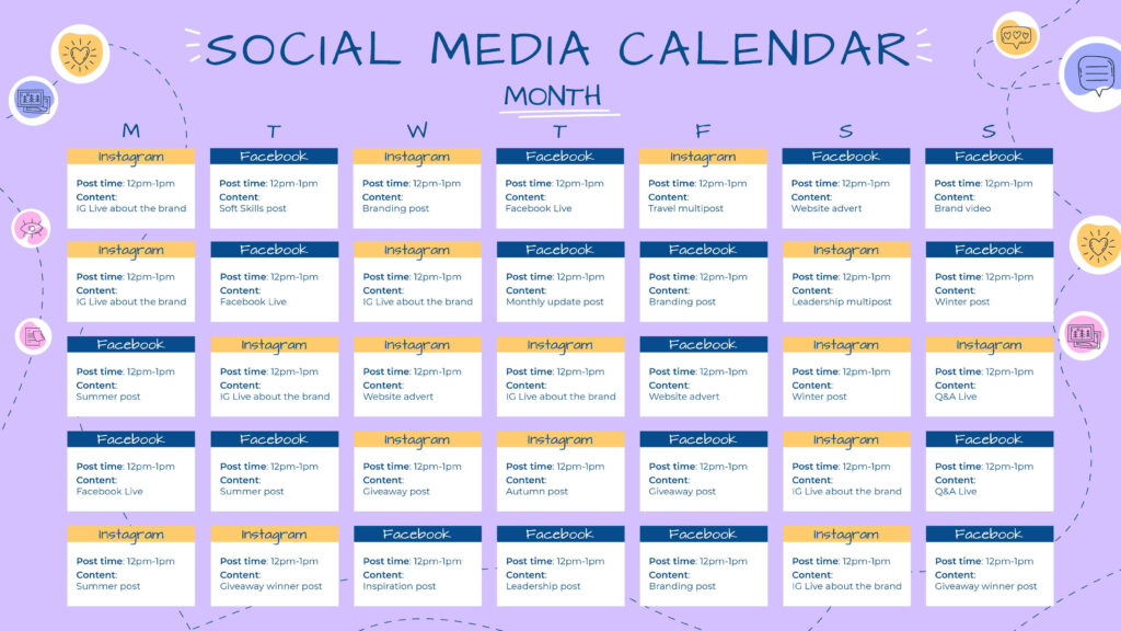 Social Media Content Calendar Template 2024 Imogen Damaris