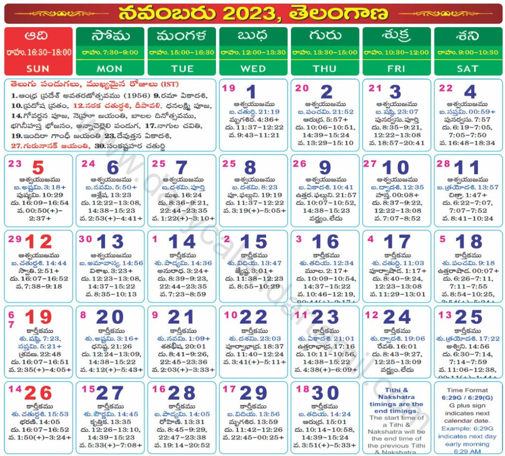Telugu Calendar November 2025 New York Maya Ella