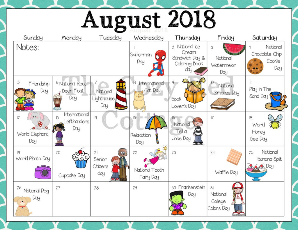 The Cozy Red Cottage 26 Fun Holidays To Celebrate With Your Kids In August