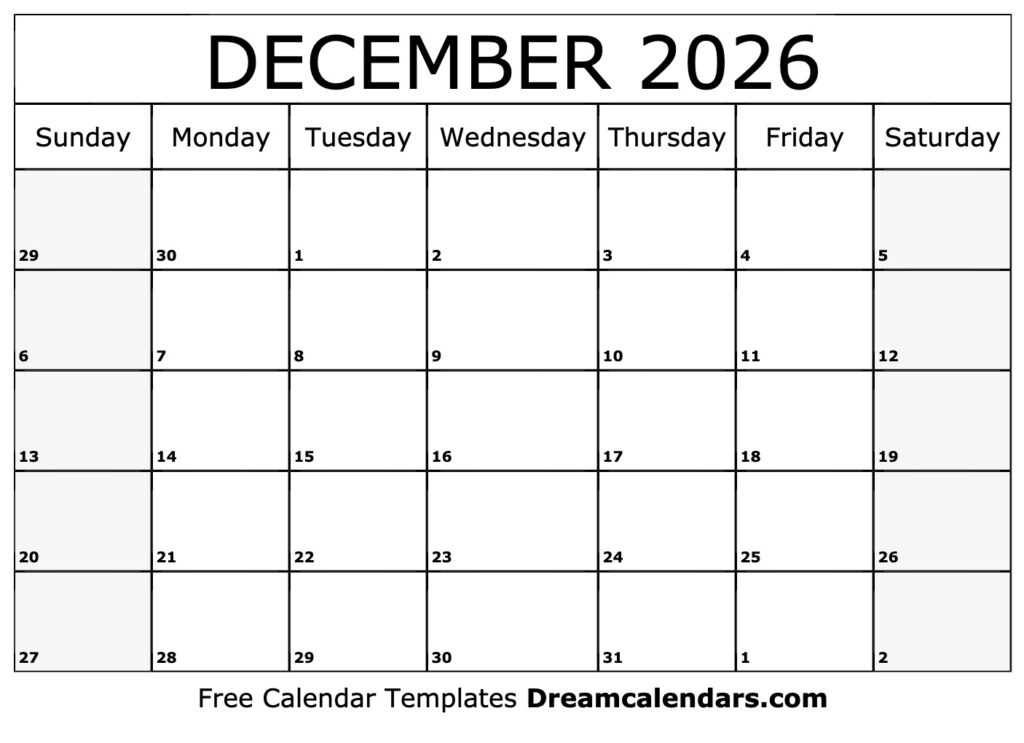The December 2026 Calendar A Glimpse Into The Future Keira Blakeney