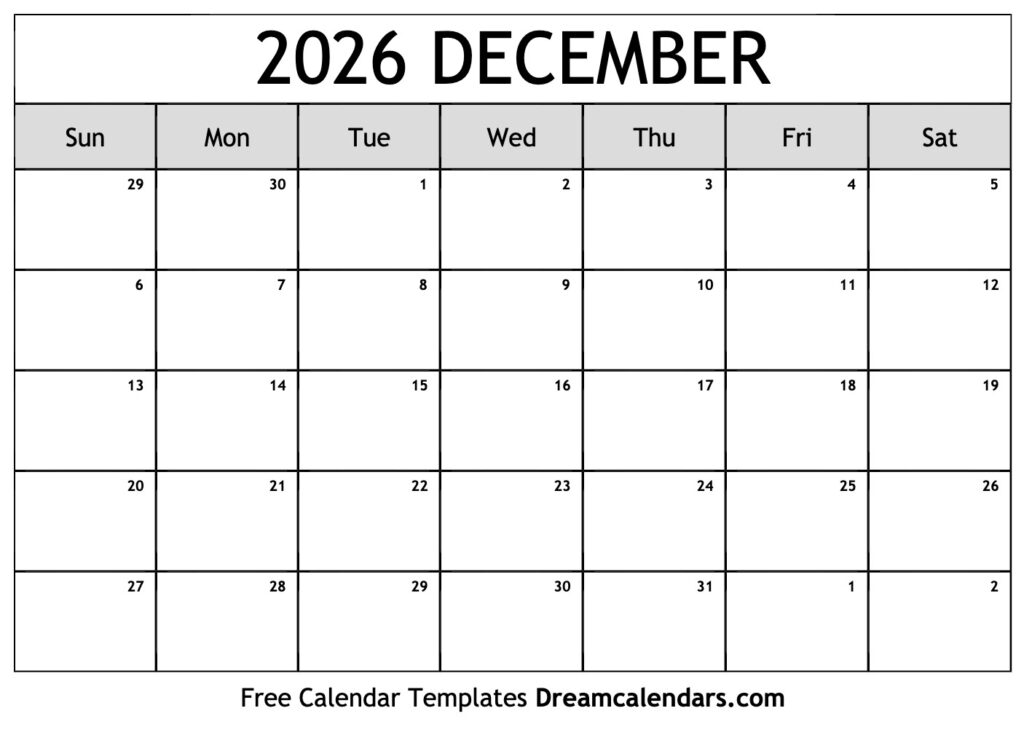 The December 2026 Calendar A Glimpse Into The Future Keira Blakeney