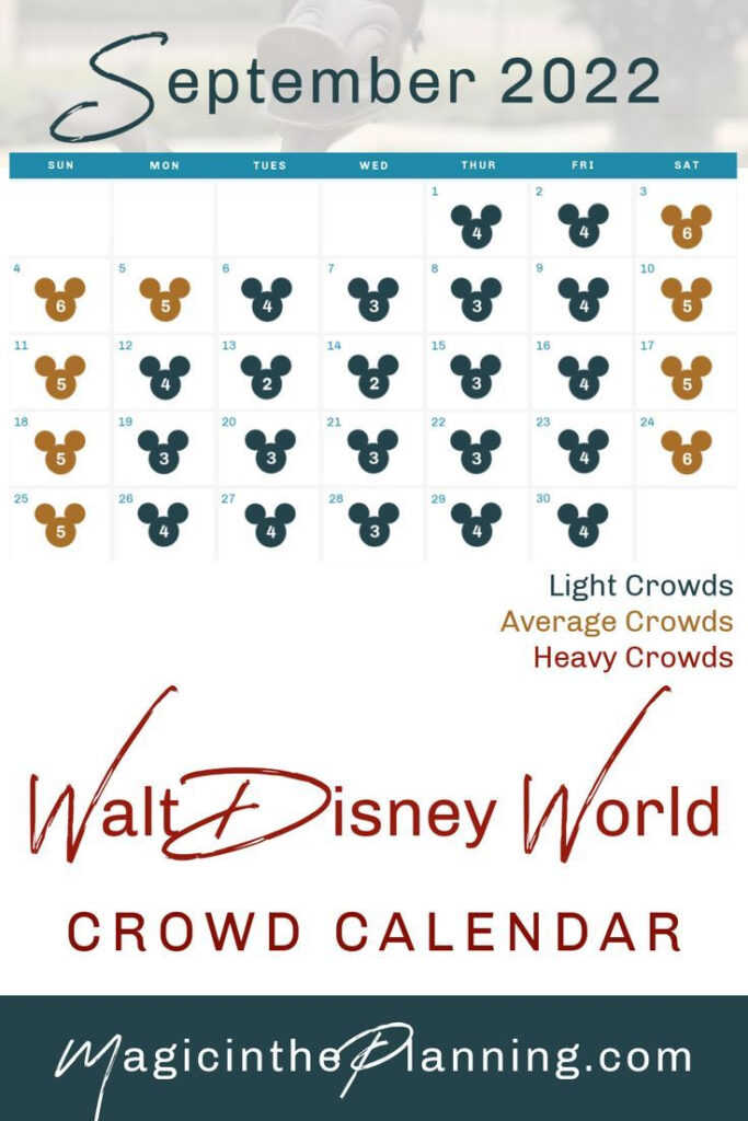 The Disney World Crowd Calendar Is Shown