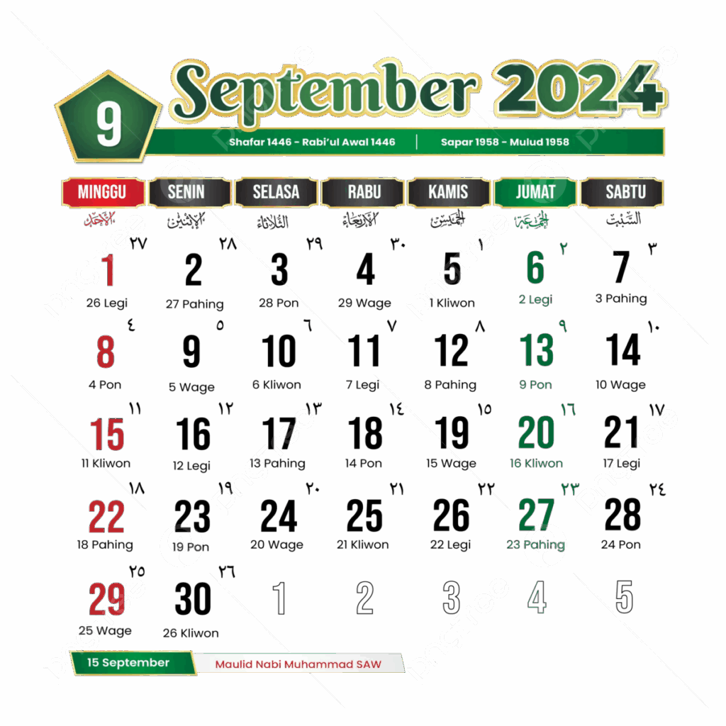 Vector Calendar Sep 2024 Della Farrand