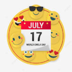 World Emoji Day Vector Hd PNG Images World Emoji Day With Calendar Of