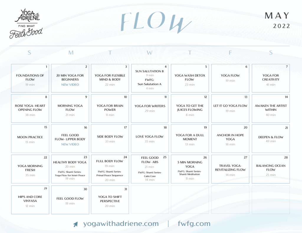 Yoga With Adriene Calendar August 2025 Edward Krischock