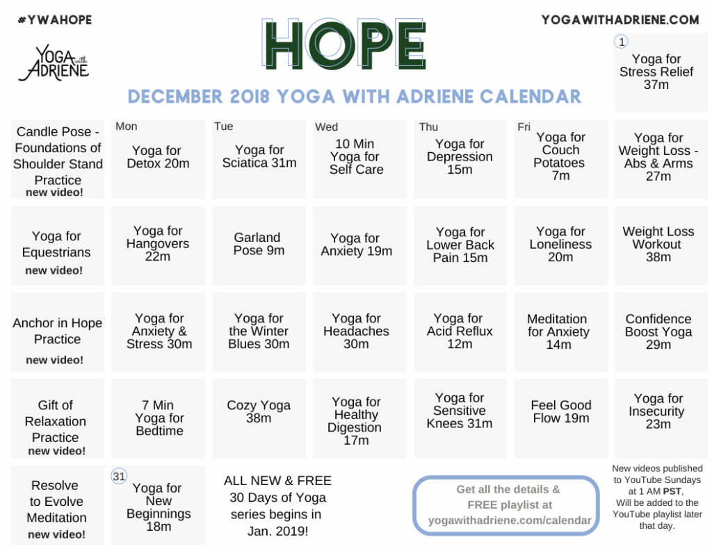 Yoga With Adriene July Calendar 2024 Printable Calendar 2024